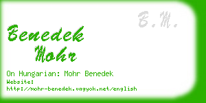 benedek mohr business card